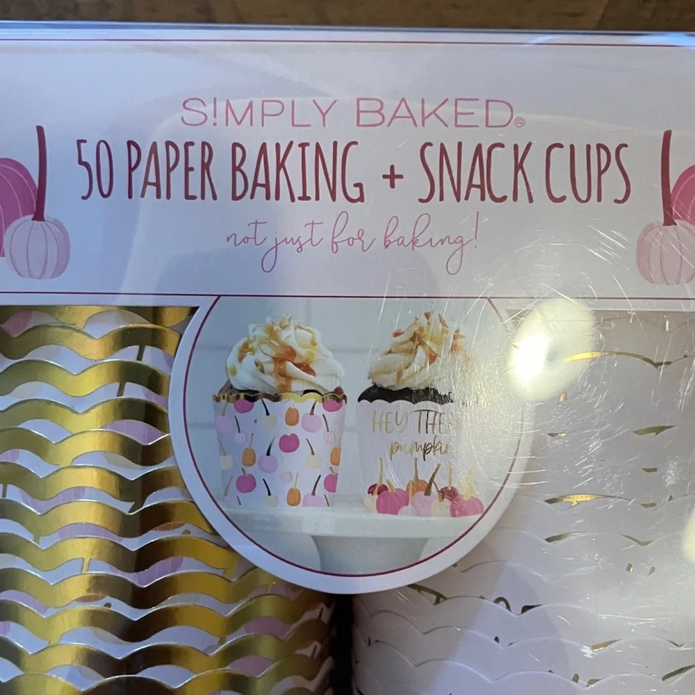50 Paper Baking + Snack Cups not just for baking. Pumpkin Design - New in Box